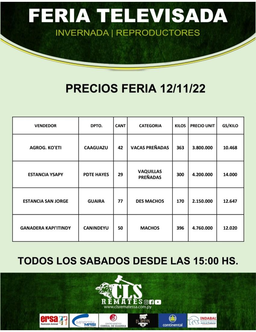 Precios Feria 12/11/2022