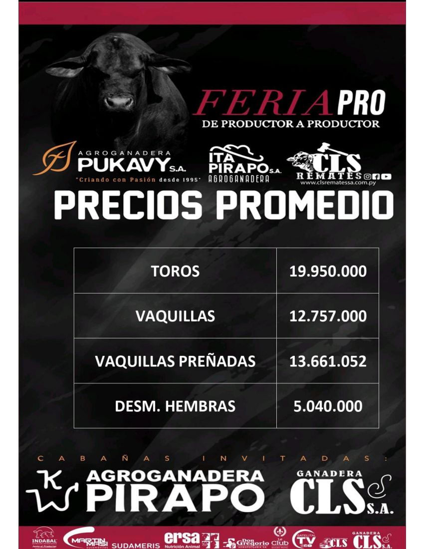 PRECIOS FERIA PRO